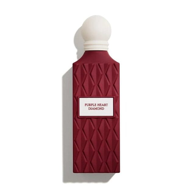 عطر بيربل هارت دايموند Purple Heart Diamond 150ml من إبراهيم القرشي – زجاجة أصلية بخلفية بيضاء